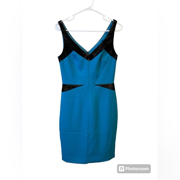 jay‎ godfrey Mini Dress Size 4 Cocktail Party Wedding Guest Blue Mesh - Picture 1 of 6
